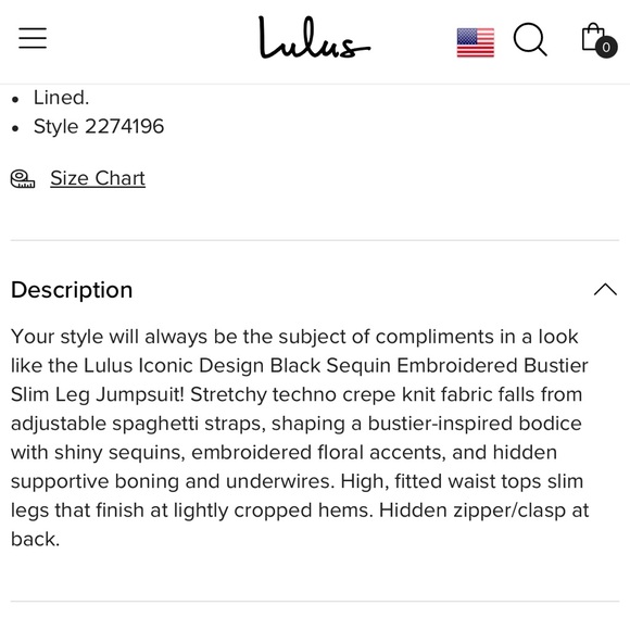 🖤❤️ Lulu’s Iconic black sequin and embroidered jumpsuit 🖤❤️ - Picture 3 of 4